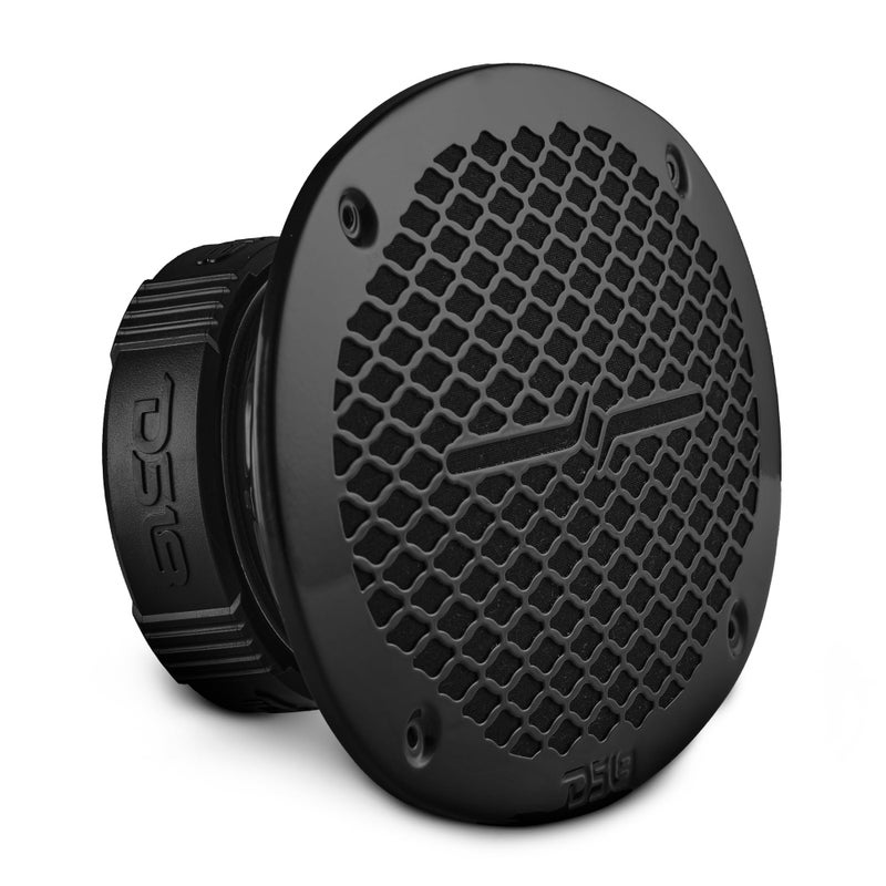 DS18 PRO-ZT Pro Audio Coaxial Midrange Speakers with Built-in Bullet Tweeter, 4-Ohms, Water Resistant - Black Metal Mesh Grill Included (1 Speaker) (6x9 inches) - Image 1